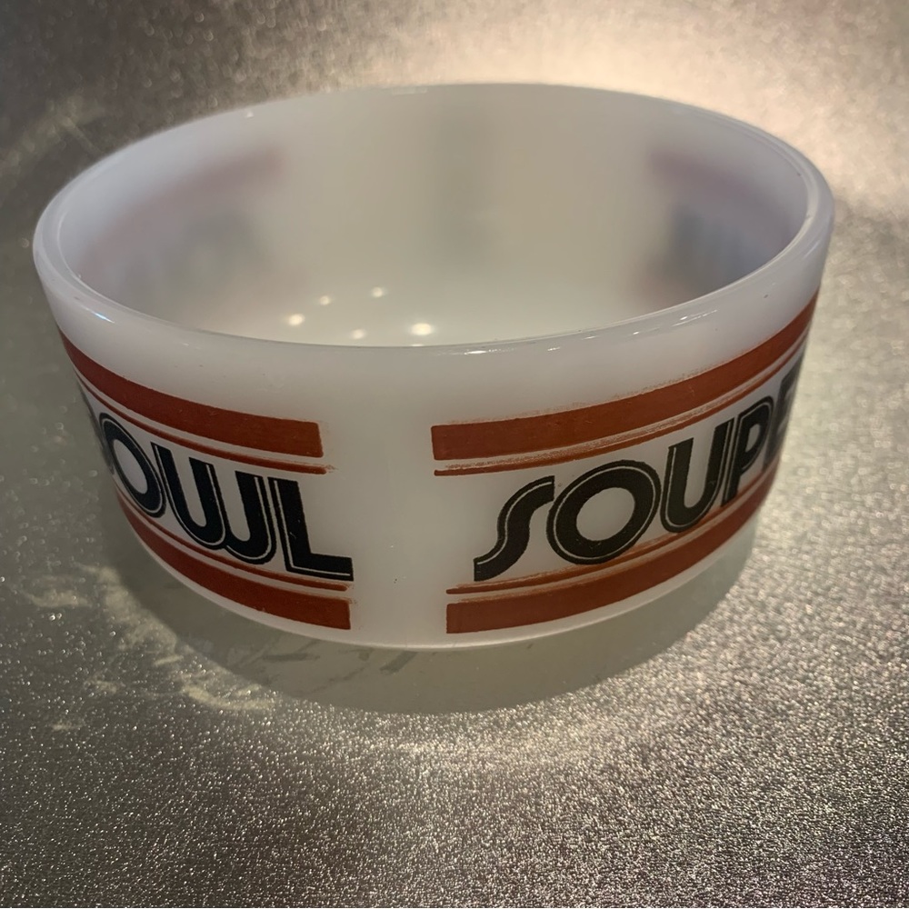Vintage Glasbake Soup Bowl Mug Souper Bowl Chili Cereal Milkglass MCM 14 Oz - Picture 9 of 12